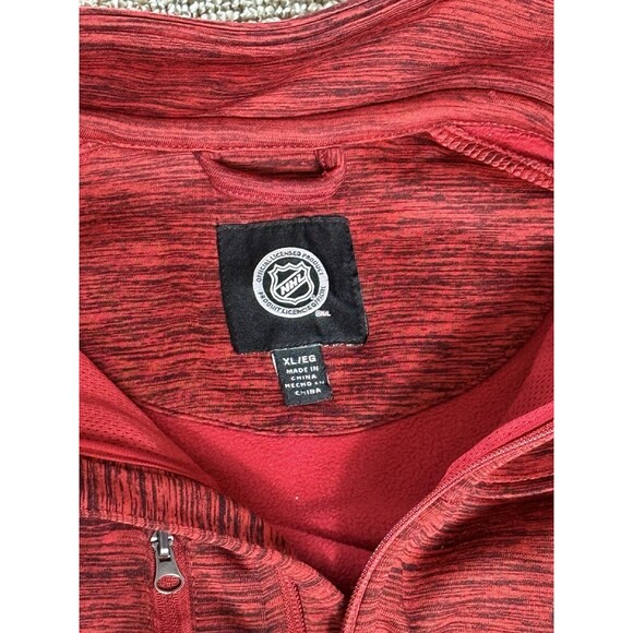 NHL Chicago Blackhawks Men's XL Red Full Zip Lightweight Jacket Polyester Lined - Picture 5 of 10